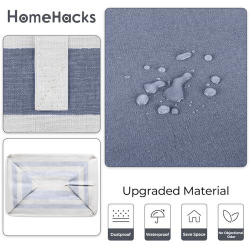 HomeHacks 2 Pack Laundry Baskets, Laundry Hampers Bags (Blue+Pink 88L) - color: Blue+Pink, size: 88L