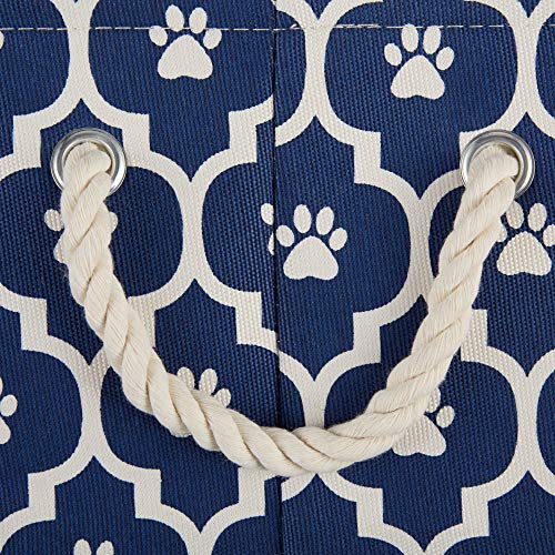 Bone Dry 6192 Pet Storage Collection Lattice Paw Print, Medium Round, Nautical Blue - color: Nautical Blue, size: Medium Round
