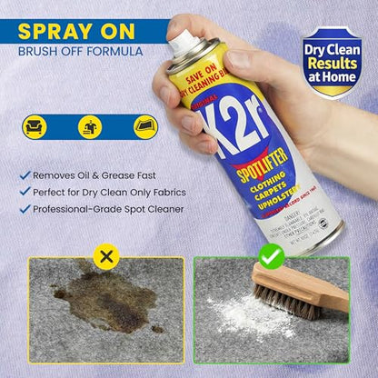 K2R SpotLifter Spot Remover Spray – Quick-Drying Stain Remover for Clothing, Carpets, Upholstery & Wallpaper – Built-In Brush Cap for No-Mess Touch-Ups – 10oz (1, 1) - size: 10 Fl Oz (Pack of 1)
