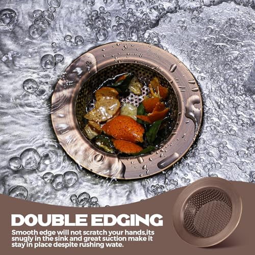 Retisee 2 Pcs Kitchen Sink Drain Strainer 4.4 Inch,Red Bronze - color: Red Bronze