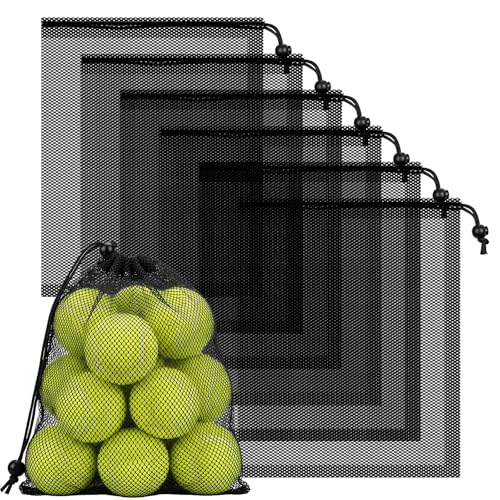 6-Pack Mesh Bags Drawstring, 11.8'' x 9.8'' Breathable Mesh Bag w/Lock