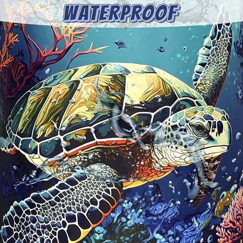 Sea Turtle Laundry Basket Oxford Cloth Foldable Hamper 18.9x16.5 Inch - color: Ocean Animal Colorful Sea Turtle