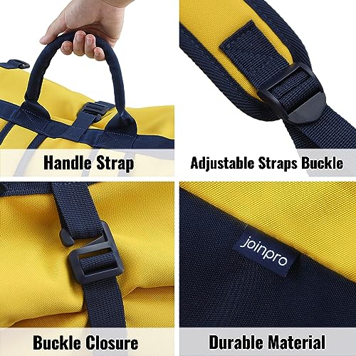 Laundry Bag Backpack 125L Extra Large, Heavy Duty 900D Coated Oxford Fabric, 3 Pockets Durable Travel Laundry Bags with Soft Padded Shoulder Straps for College Dorm, Apartment, Laundromat (Yellow) - color: Yellow