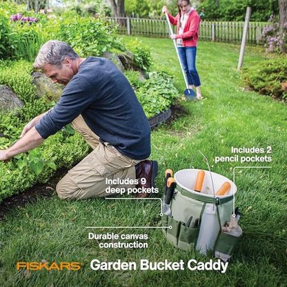 Fiskars 5 Gallon Garden Tool Bucket Caddy, Bucket & Tools Not Included,1 Count (Pack of 6) - size: 1 Count (Pack of 6)