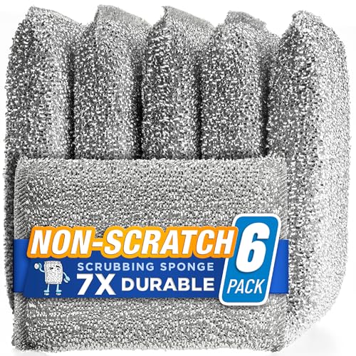 Kitchen Sponges for Dishes, Scouring Pads Non Scratch Scrubbers