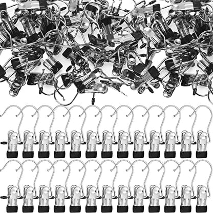 Yinder 150 Pcs Boot Hanger Clips Laundry Hooks Stainless Steel Hooks,Black - color: Black