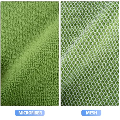 KinHwa Dish Cloths for Washing Dishes with Scrub Side, Microfiber Dish Rags - color: Mixed Colors 1, size: 6inchx6inch