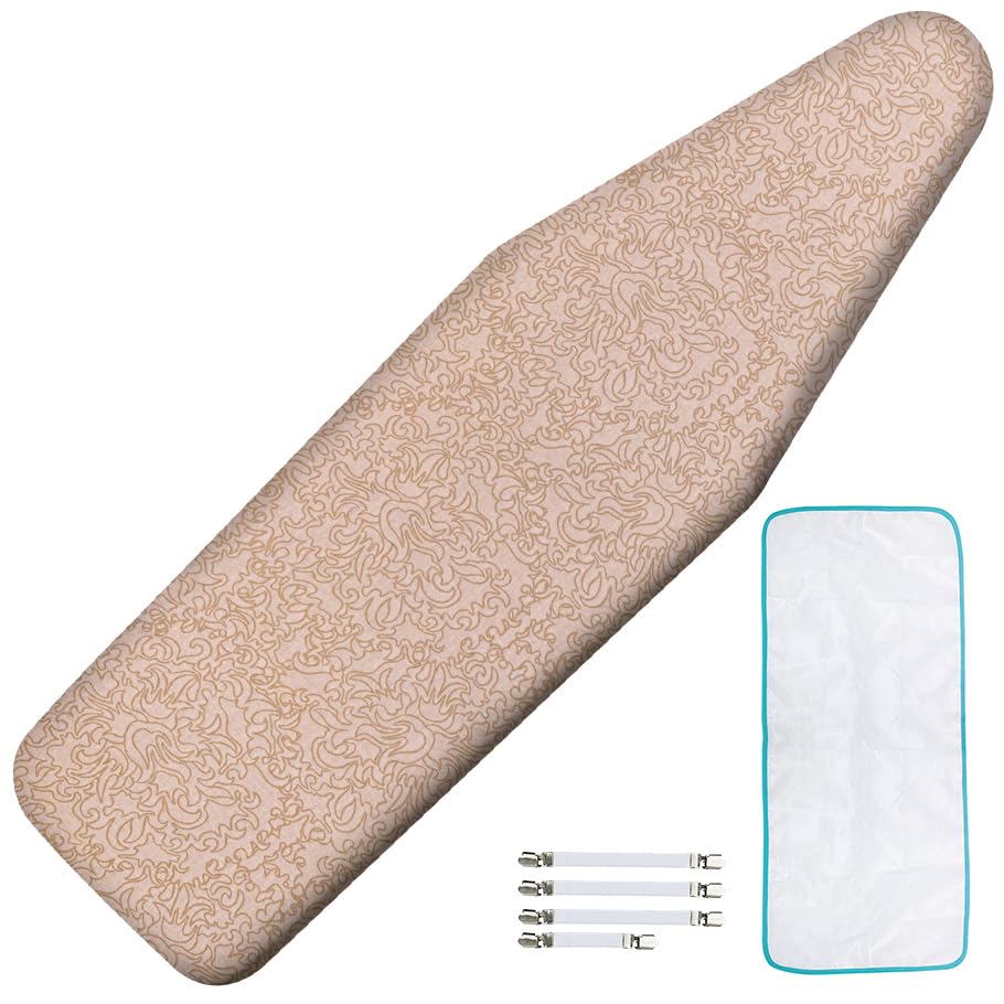 Ironing Board Cover and Pad, Extra Large 21x57, Extra Thick - color: Dusty Rose, size: 21" x 57"