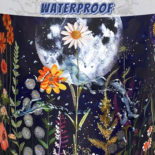 Moon Flowers Laundry Basket Oxford Cloth Hamper18.9"x16.5" - color: Full Moon Floral and Butterfly