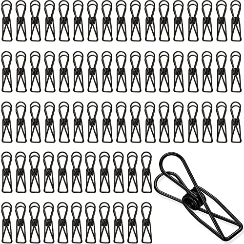Sabary 100 Pcs Paper Clip Metal Wire Clothespin,Small,Black - color: Black, size: Single Size (Small)