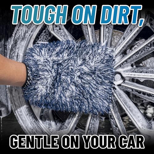 Chemical Guys, The Dually Dual-Fiber Wet-Dry Microfiber Wash Mitt, Blue - size: 1 Pack, style: Wash Mitt