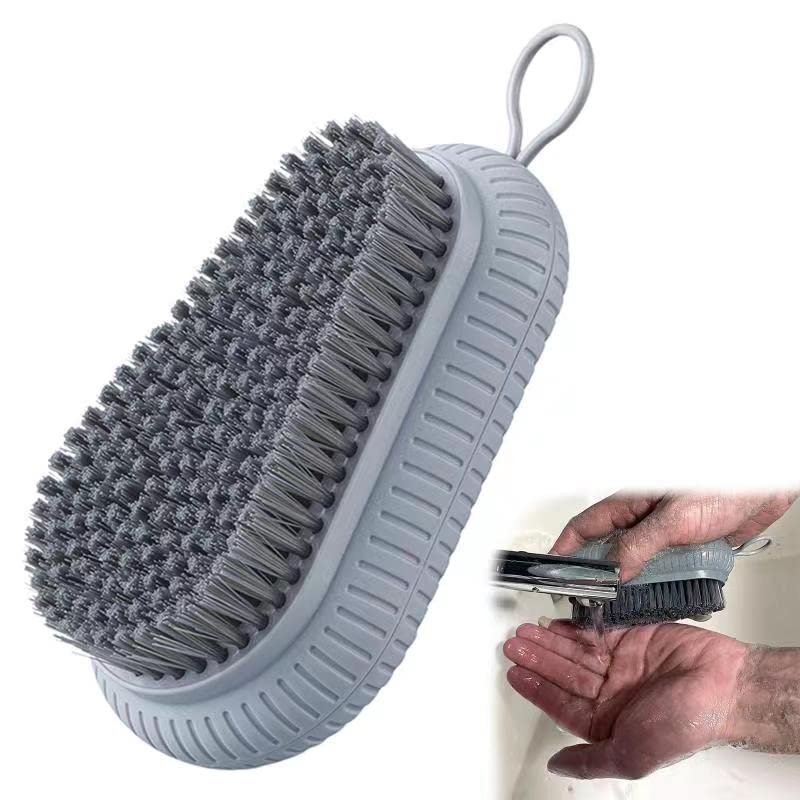 VWMYQ Heavy Duty Fingernail Scrub Brush, Durable Stiff Bristles Hand and Nail Cleaning Brush for Men & Mechanics (Hand Wash Brush - Grey) - color: Gray