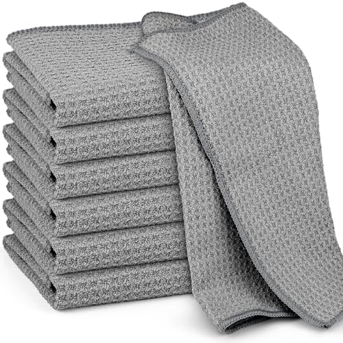 Ekedalen Microfiber Cleaning Cloth Lint Free Glass Polish, Grey - color: Grey