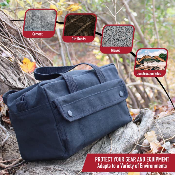 Rothco GI Style Mechanics Tool Bag, Heavy-Duty Canvas Tool Storage - color: Coyote Brown