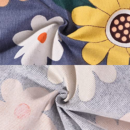 2 Pack Floral Apron for Women with Pockets, Adjustable Cotton Chef Aprons for Kitchen, Cooking, BBQ & Grill - color: Blue/Flowers