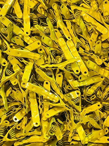 Extreme Clothespins | Slicker Yellow Color | Solid 304 Stainless Steel - 20 Pack | Heavy Duty | Anti-Rust | Laundry Pins | Clothes Pins | Chip Clips | Lifetime Product | No Plastic | Made in Italy - color: Slicker Yellow