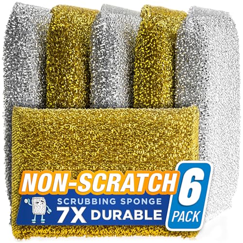 SPONGENATOR Kitchen Sponges for Dishes, Scouring Pads Non Scratch Scrubbers