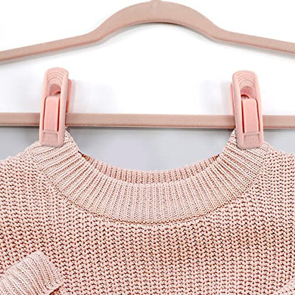 Velvet Hangers Clips, Pants Hangers Velvet Clips(40pc, Light Pink) - size: 40pc