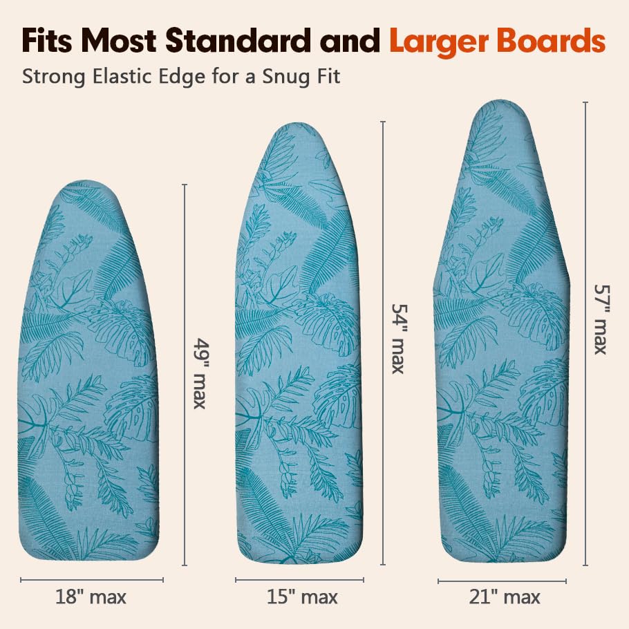 Ironing Board Cover and Pad, Standard Size 15x54, Extra Thick - color: Tropical, size: 15" x 54"