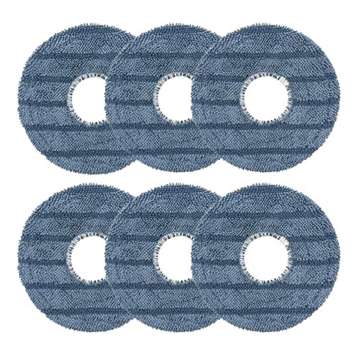 6-Pack C20 Mop Pads Compatible with Eufy Robot Vacuum Omni C20 – Washable Microfiber Mopping Cloth Refills, Reusable Replacement Pads for C20 Omni Floor Cleaner - color: 6pcs