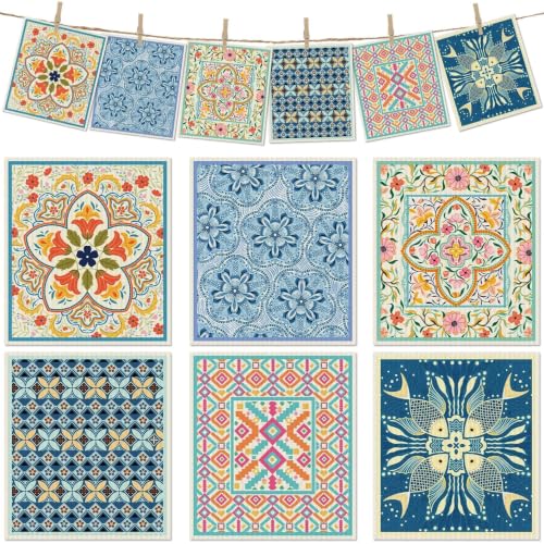 6 Pcs Swedish Paper Cloths for Kitchen, Reusable Paper Towels Washable - color: Fish Ornamentation