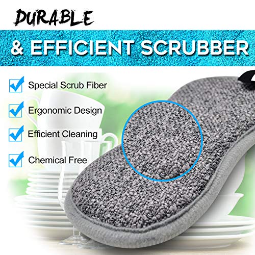 Dual Sided All-Purpose Sponges Kitchen,Dish Sponge for Washing Dishes Cleaning Kitchen,Non Scratch,Rough Scrubbers for Non-Stick Cookware, Soft Microfiber Scrub for Dishes(12 Pack) - color: Multicolor
