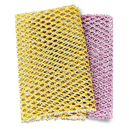 Non-Scratch Dish Scrubbers (3 Pcs) — Outlasts 7+ Sponges, Stays Odor-Free | Replace Smelly Kitchen Sponges | Non-Absorbent Mesh | Safe on Non-Stick, Cast Iron, Glass | Made in Korea Since 2012 - color: 2pcs Scourer (1pk of 2)