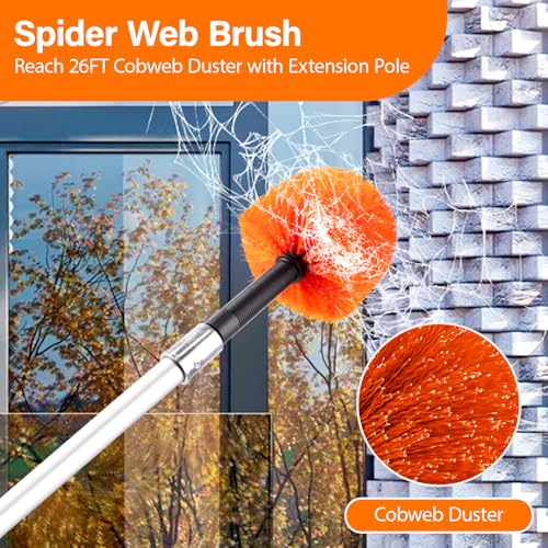 30FT High Reach Duster Cleaning Kit with 5-24 FT Extension Pole - size: Reach 30FT(24FT)