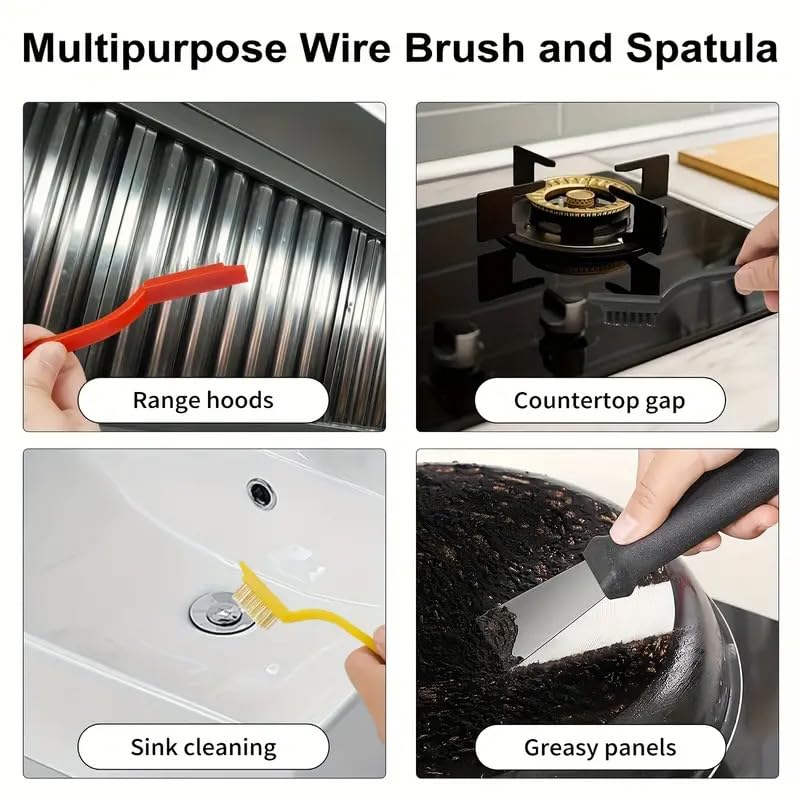 11PCS Crevice Cleaning Brush Set - Hard Bristle Crevice Cleaning Brush Tool, Multifunctional Gap Scrub Brush for Home, Bathroom, Kitchen, Window Track, Bathtub, Vehicle, Faucets, Bowl, Teapot, Cup Use