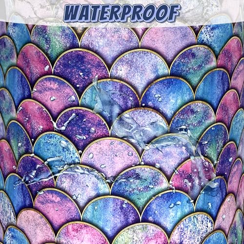 Mermaid Scales Laundry Basket Oxford Cloth Foldable Hamper 18.9x16.5 Inch - color: Beautiful Mermaid Scales Printed