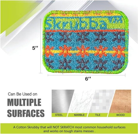 Wet-it! Skrubba 12-Pack Reusable Dish Scrubbers – Non-Scratch Scouring Pads for Kitchen & Household – Eco-Friendly, Dishwasher Safe Scrub Sponges for Dishes, Pots & Pans (Vogue) - size: 12-Pack