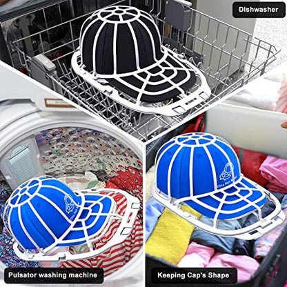 Eiito Hat Washer for Washing Machine, Hat Washer Cage - color: White 2 Pack-4Pcs