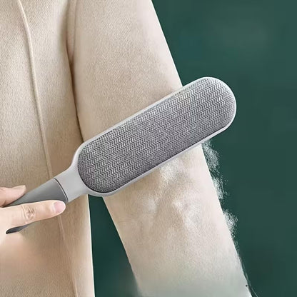 1PC Lint Remover Brush Double-Sided Static Reusable for Pet Hair, Dust and Pilling On Clothing, Upholstery, Bedding, Gray - color: Gray