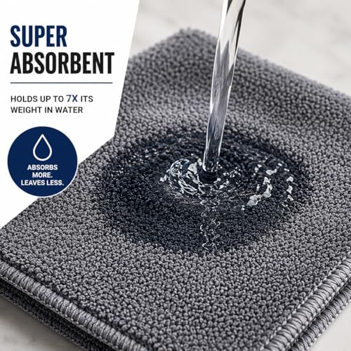 Iron Ridge Microfiber Cleaning Cloths 6-Pack, Gray, 12x12, 300 GSM - color: Gray