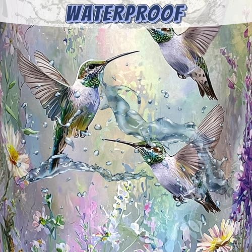Beautiful Hummingbird Laundry Basket Oxford Cloth Hamper 18.9"x16.5" - color: Hummingbird Watercolor Floral