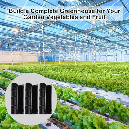 80PCS 3/4 inch Greenhouse Clips Black Greenhouse Clamps - color: Black