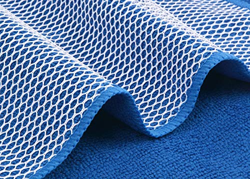 SINLAND Dish Cloth for Washing Dishes Kitchen Washcloth Cleaning Cloth - color: Dark Blue, size: 12inchx12inch 10pack