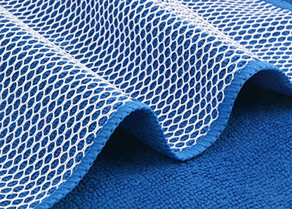 SINLAND Dish Cloth for Washing Dishes Kitchen Washcloth Cleaning Cloth - color: Dark Blue, size: 12inchx12inch 10pack