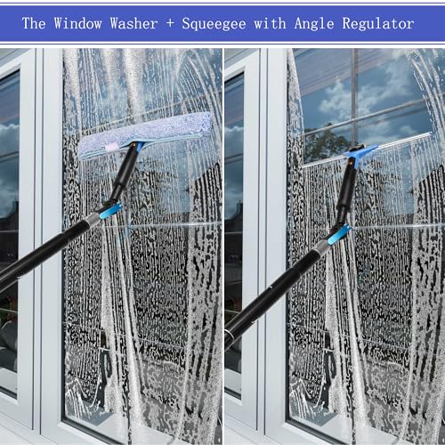26FT Window Cleaning Brush Kit, 4-26ft Adjustable Water Fed Pole Kit
