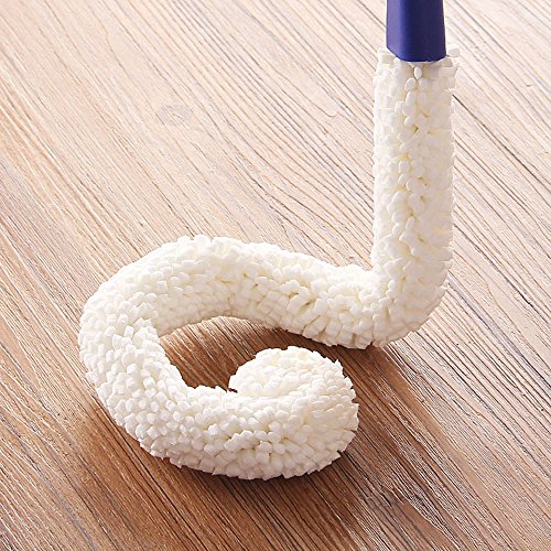 LJDJ Bottle Cleaning Brush 2 Pack, Flexible Scourer for Decanters Glasses