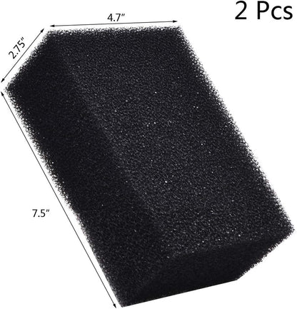 ALEGI Filter Foam Sponges,Bio Sponge Filter Media Pad 7.5" x 4.7" x 2.75" - size: 7.5" x 4.7" x 2.75" (2pcs)
