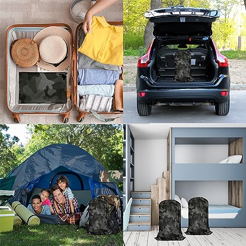 Swono Camouflage Pattern Extra Large Huge Heavy Duty Polyester Laundry Storage Bag with Drawstring, Modern Military Camo Jungle Woodland Machine Washable - color: Camouflage Pattern