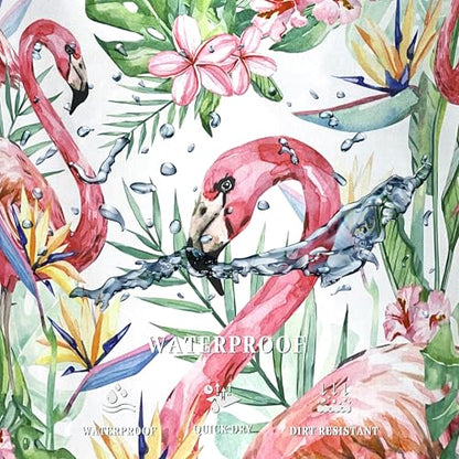 Pink Flamingo Laundry Basket Foldable Oxford Cloth Hamper18.9 x 16.5Inch - color: Floral Print With Pink Flamingo