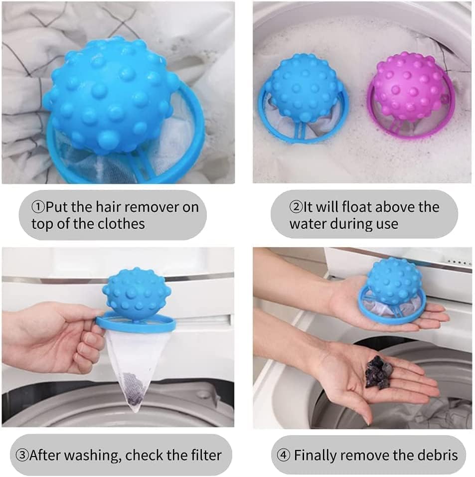 1Pc Yellow Pet Hair Remover for Laundry Reusable Catcher Float Trap Mesh Bag Washing Machine Filter Washer,Pet Portable Balls Lint