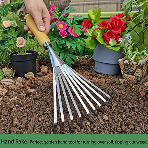 Hand Rake, Small Rake for Gardening, Mini Rakes for Flower beds