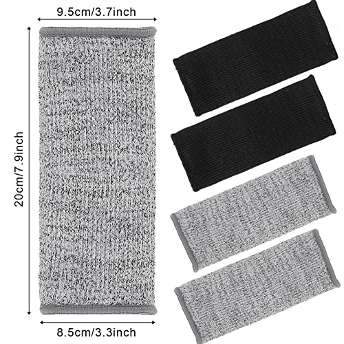 Neer 4 Pair Protective Arm Sleeves Cover,7.9 Inch,Black,Gray - color: Black, Gray, size: 7.9 Inch