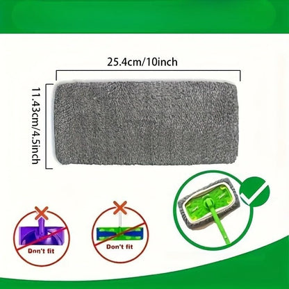 Microfiber Mop Pads - 8 Pack Reusable Washable Refills for Wet & Dry Floor Cleaning - Fits Most Standard Mops - Gary Household Cleaning Pads - color: Gray