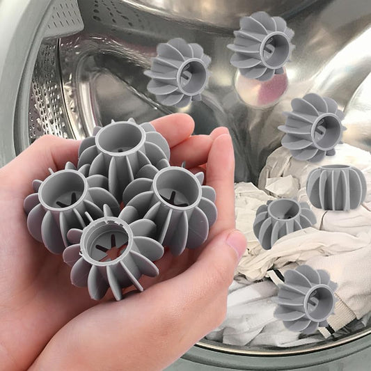 2pcs Silicone Laundry Balls Reusable Anti-Winding Clothes Floating Lint Cleaning Ball Home Washing Machine Accessory (Grey) - color: Gray-a