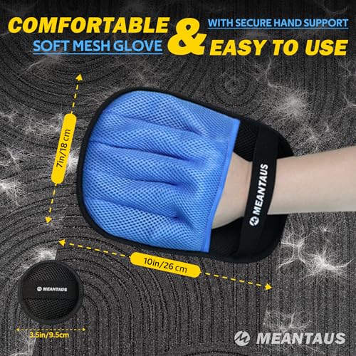 Reusable Electrostatic Pet Hair Removal Glove for Dogs & Cats with Self-Cleaning Pad - Works on Furniture, Clothing, Bedding & Car Seats - style: Upgraded – With Self-Cleaning Pad