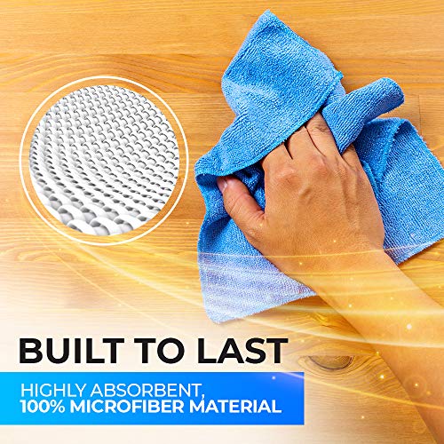 Fuller Brush Shine Bright Microfiber Cloths – 3-Pack, 16" x 16" Streak-Free Cleaning for Glass, Mirrors & Appliances – Lint-Free, Super Absorbent, Reusable - size: 16" x 16"